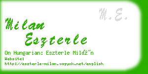 milan eszterle business card